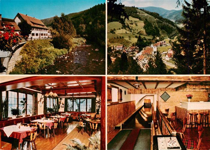 Wolfach Schwarzwald Gasthof Hirschen Gastraum Kegelbahn