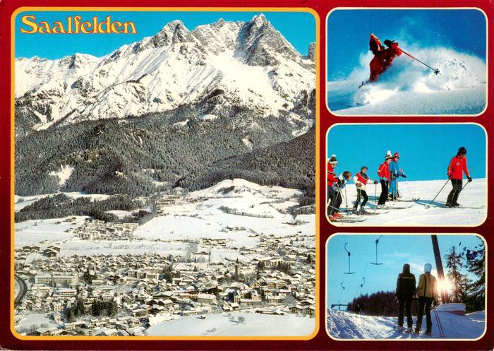 Saalfelden Steinernes Meer AT Fliegeraufnahme Skilifte Langlauf Rodelbahnen Eisl