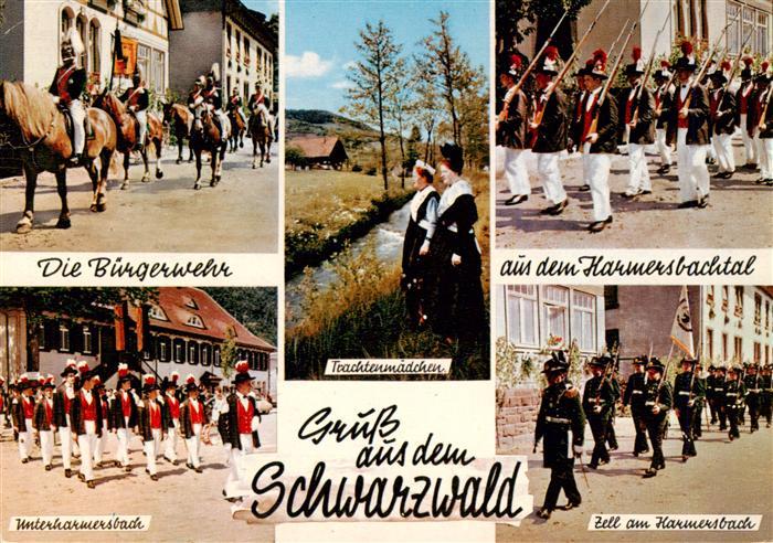 Zell Harmersbach Die Buergerwehr aus dem Harmersbachtal Unterharmersbach Trachte