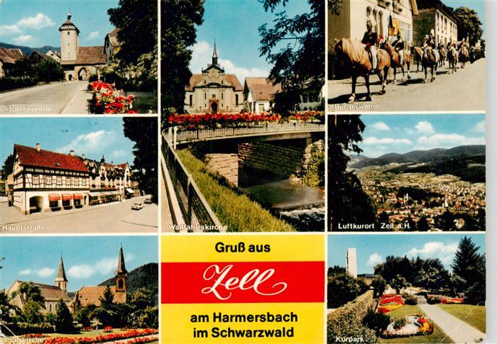 Zell Harmersbach Storchenturm Hauptstrasse Pfarrkiche Wallfahrtskirche Buergerwe