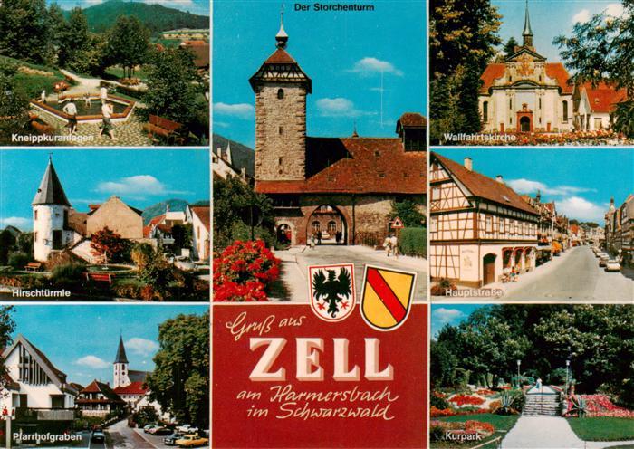 Zell Harmersbach Kneippkuranlagen Storchenturm Wallfahrtskirche Hirschtuermle Ha