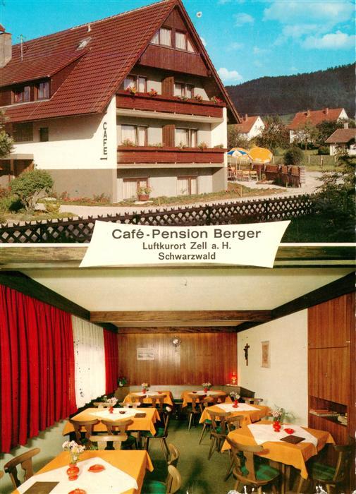 Zell Harmersbach Cafe Pension Berger Gastraum
