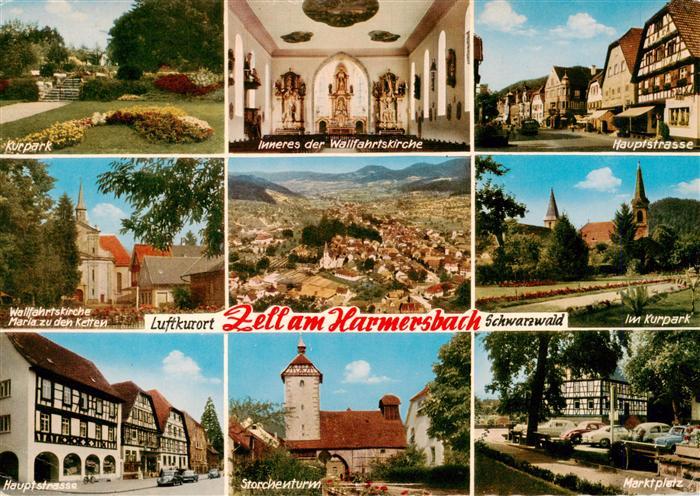 Zell Harmersbach Kurpark Wallfahrtskirche Maria zu den Ketten Hauptstrasse Wallf