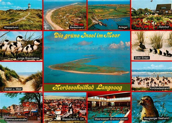 Langeoog Nordseebad Wasserturm Brandgaense Duenen Barkhausenerstrase Badestrand