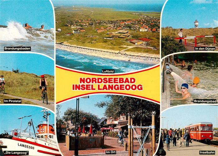 Langeoog Nordseebad Brandungsbad Fliegeraufnahme Duenen Pirolatal MS Langeoog Or