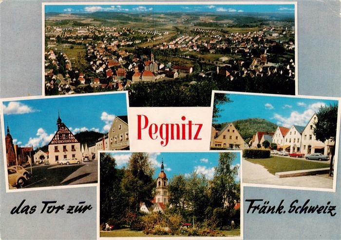 Pegnitz Fliegeraufnahme Kirche Rathaus Ortspartie