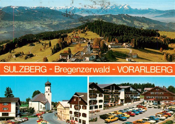 Sulzberg Vorarlberg AT Fliegeraufnahme Kirche Marktplatz