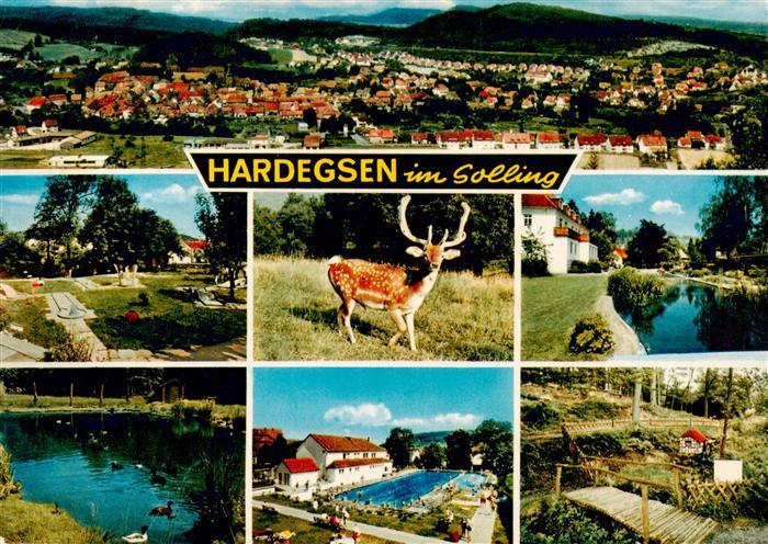 Hardegsen Panorama Minigolf Hirsch Schwanenteich Schwimmbad Park
