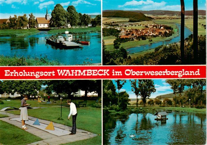 Wahmbeck Weserbergland Kirche Weserpartien Minigolf Schwanenteich