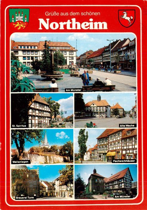 Northeim Niedersachsen Am Muenster St Spiritus Alte Wache Wallanlagen Fachwerkha