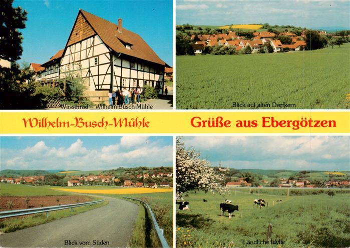 Ebergoetzen Wasserrad Wilhelm Busch Muehle Alter Dorfkern Panorama
