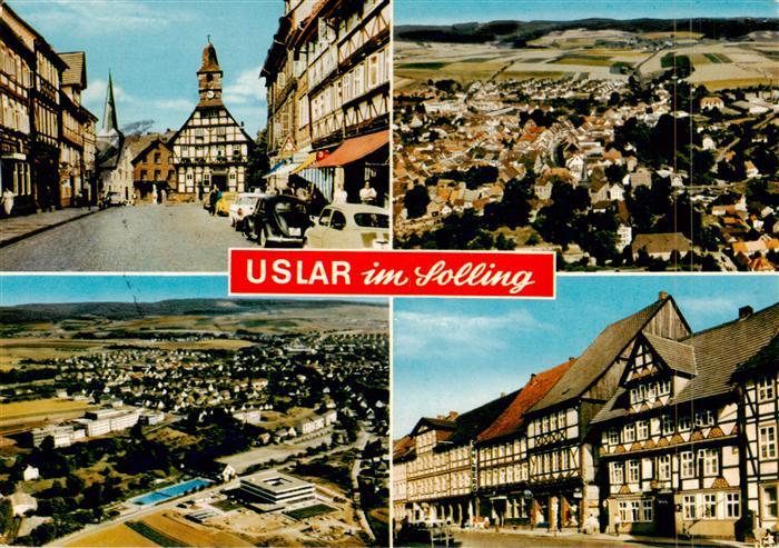 Uslar Solling Rathaus Fliegeraufnahmen Fachwerkhaeuser