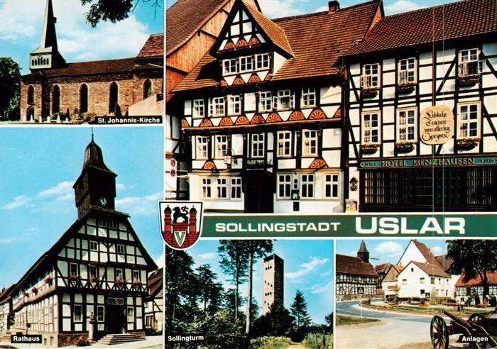Uslar Solling St Johanniskirche Rathaus Hotel Menzhausen Sollingturm Anlagen