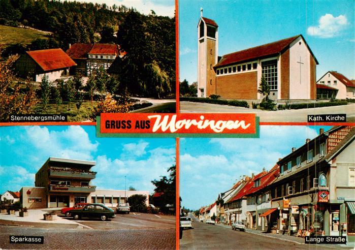 Moringen Stennebergsmuehle Kath Kirche Sparkasse Lange Strasse
