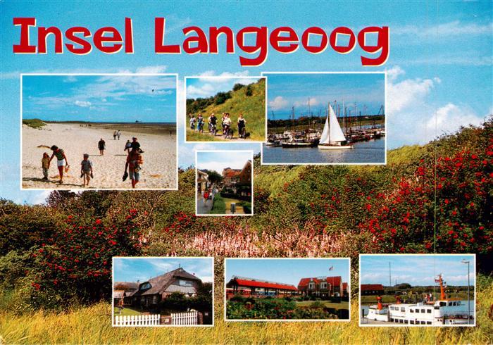 Langeoog Nordseebad Strand Radfahren Inselhaeuser MS Langeoog