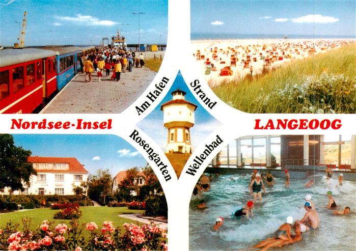 Langeoog Nordseebad Bahnhof Strand Rosengarten Wellenbad