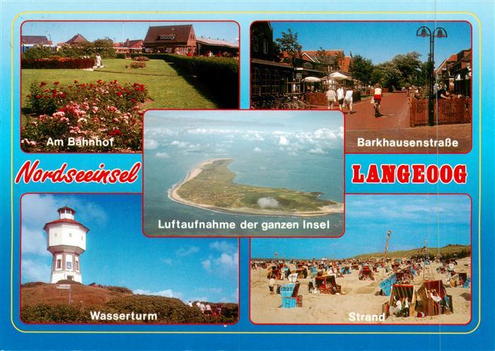 Langeoog Nordseebad Am Bahnhof Fliegeraufnahme Barkhausenstrasse Wasserturm Stra