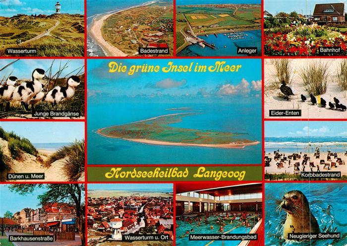 Langeoog Nordseebad Wasserturm Brandgaense Duenen Barkhausenerstrase Badestrand