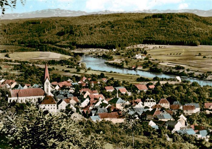 Gailingen Singen BW Fliegeraufnahme mit Saentis und Churfirsten