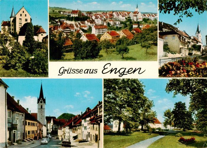 Engen Hegau Kirche Panorama Ortspartie Gasse