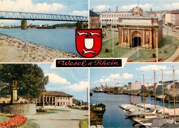 Wesel  Rhein Rheinbruecke Berliner Tor Hafen