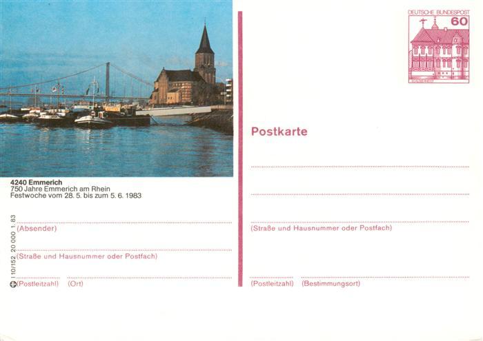 Emmerich Rhein Schiffsanleger Kirche