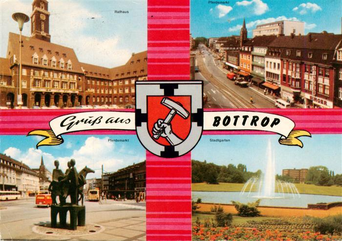 Bottrop NRW Rathaus Pferdemarkt Denkmal Stadtgarten