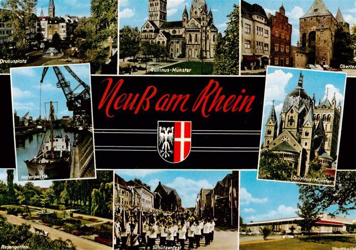 Neuss Drususplatz Muenster Obertor Hafen Rosengarten Schuetzenfest Stadthalle