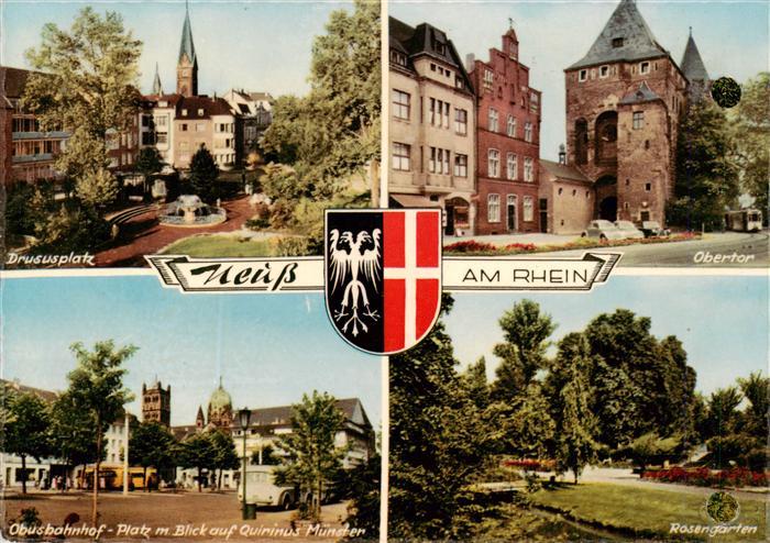 Neuss Drususplatz Obertor Rosengarten Obusbahnhof-Platz Quirinus-Muenster