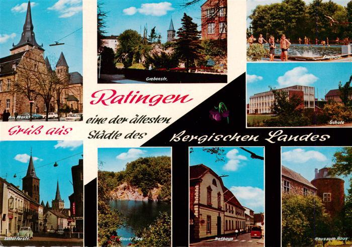 Ratingen Am Markt Stadtzentrum Rathaus Blauer See Freibad Schule