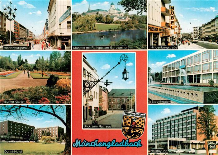 MoeNCHENGLADBACH NRW Stadtzentrum Muenster Rathaus Geroweiher Bunter Garten Dor