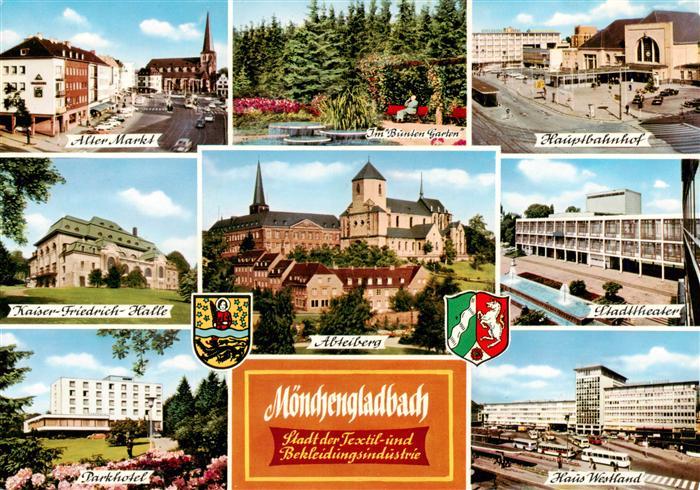MoeNCHENGLADBACH NRW Alter Markt Bunter Garten Bahnhof Kaiser-Friedrich-Haus Ab
