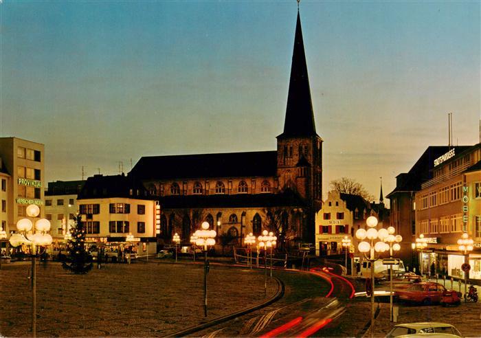 MoeNCHENGLADBACH NRW Alter Markt Kirche Nachtaufnahme