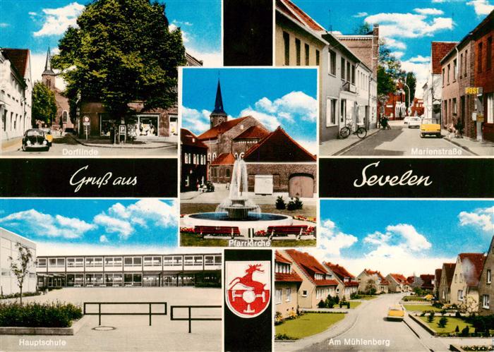 Sevelen Issum NRW Dorflinde Marienstrasse Pfarrkirche Brunnen Schule Am Muehlenb