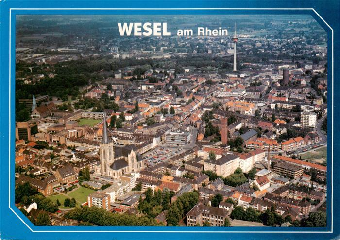 Wesel  Rhein Fliegeraufnahme
