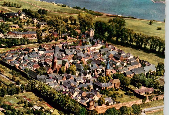 Zons Rhein Fliegeraufnahme