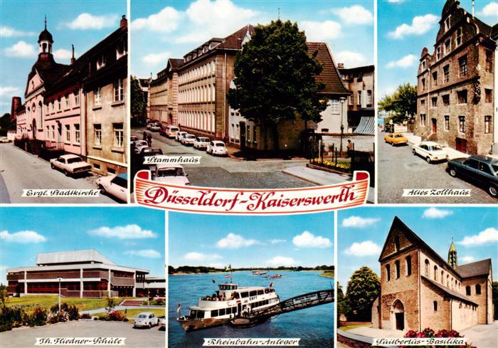 Kaiserswerth Kirche Stammhaus Zollhaus Schule Rheinbahn-Anleger Fahrgastschiff B