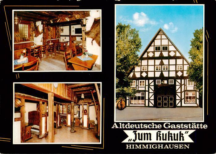 Himmighausen Nieheim NRW Altdeutsche Gaststaette Zum Kukuk Gastraum Fachwerkhaus