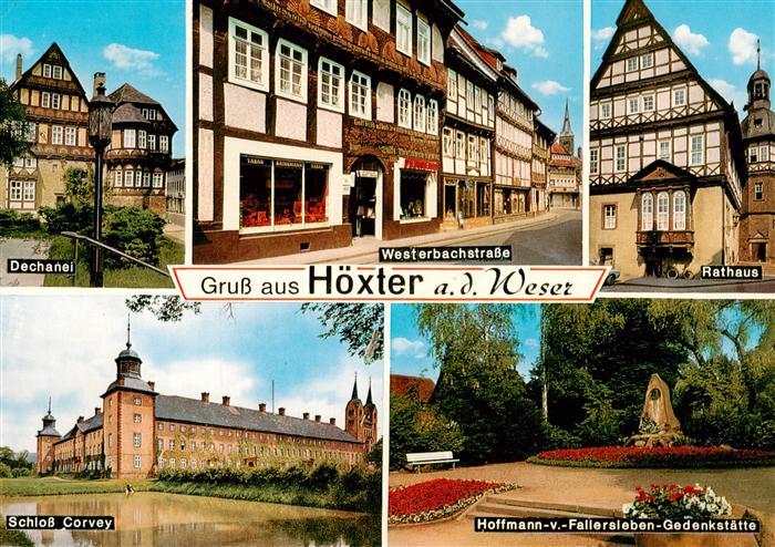 Hoexter Weser Dechanei Westerbachstrasse Rathaus Schloss Corvey Gedenkstaette