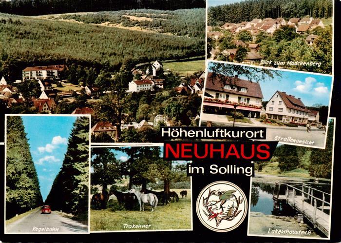 Neuhaus Solling Parkhotel Duesterdiek Strassenpartie Lakenhausteich Trakehner Pf