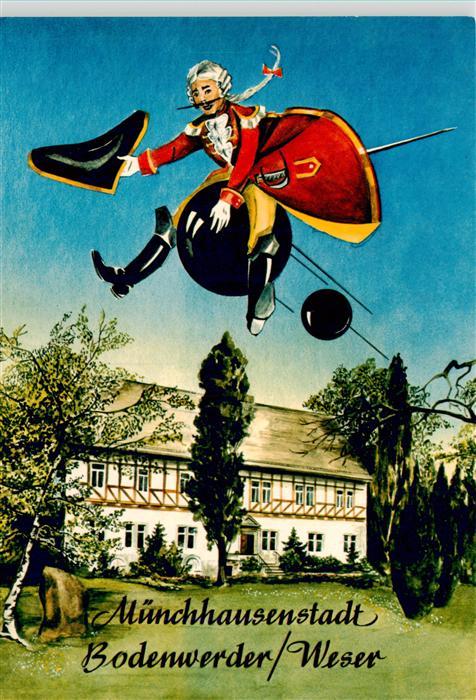 Bodenwerder Muenchhausen Karikatur Kuenstlerkarte