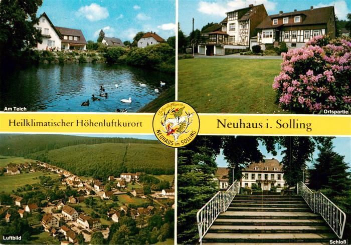 Neuhaus Solling Teich Ortspartie Schloss Luftaufnahme Heilklimatischer Kurort