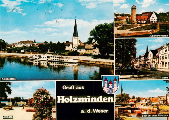 Holzminden Weser Niedersachsen Dampfer Anleger Jugendherberge Markt Anlagen Faeh