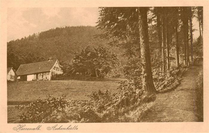 Aschenhuette 511m Herrenalb BAD HERRENALB BW Aschenhuette Haus Wiese Wald Tannen