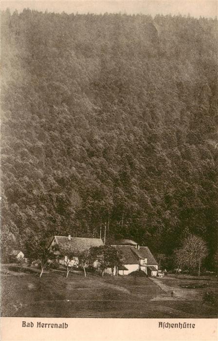 Aschenhuette 511m Herrenalb BAD HERRENALB BW Aschenhuette Waldlandschaft Haeuser