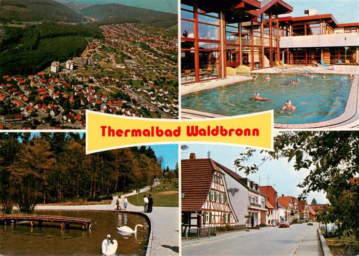 Waldbronn Albtal Fliegeraufnahme Schwanenteich Thermalbad Strassenpartie
