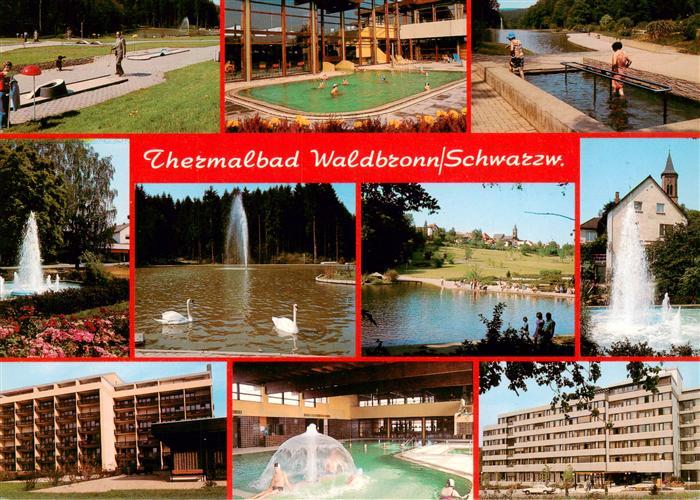 Waldbronn Albtal Minigolf Thermal Hallenbad Wassertreten Park Fontaene Kurhotels
