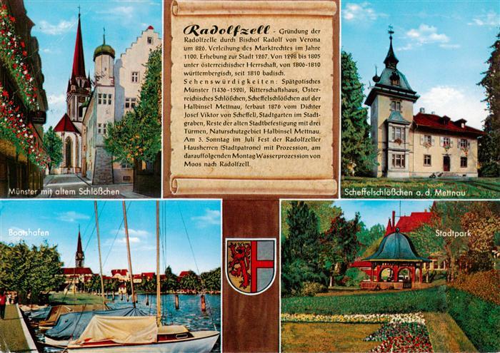 Radolfzell Bodensee Muenster mit altem Schloesschen Scheffelschloesschen Yachtha