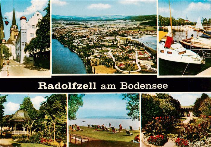 Radolfzell Bodensee Ortspartie Fliegeraufnahme Bootshafen Kurpark Strand Kurgart