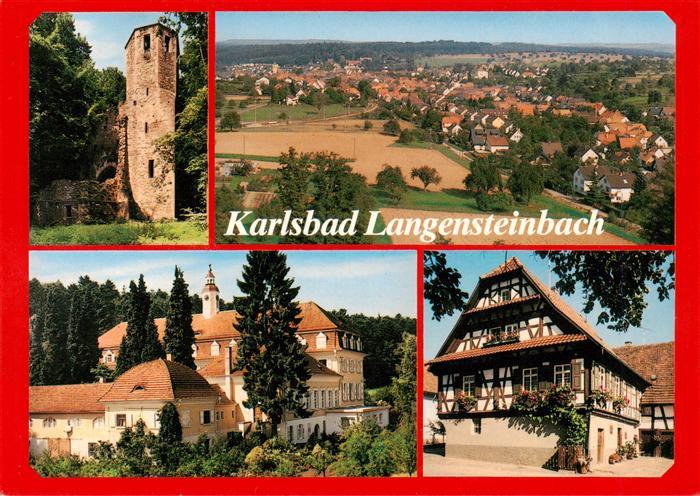 Langensteinbach Karlsbad Karlsruhe BW Burgruine Panorama Bibelheim Bethanien Fac
